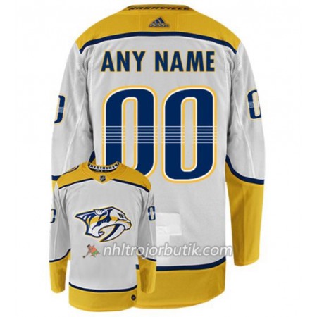 Män Ishockey Nashville Predators Tröja med eget tryck  Adidas Vit Authentic